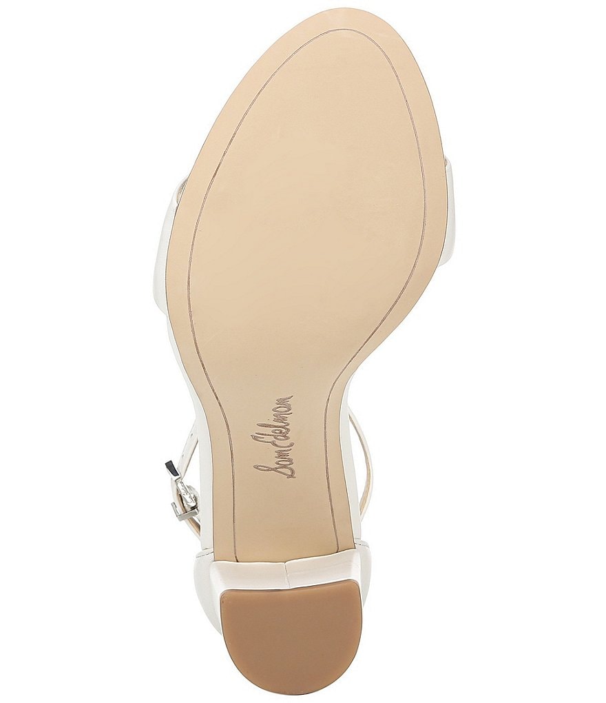 Sam Edelman Yaro Leather Ankle Strap Block Heel Dress Sandals