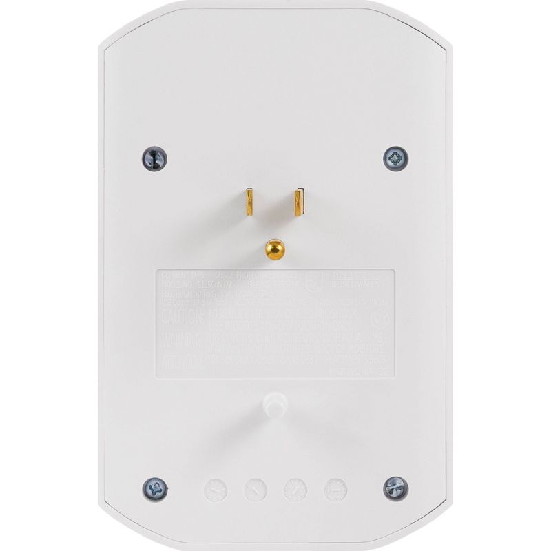 Philips 5-Outlet Grounded Tap 2 USB Ports 2.4A Adapter Spaced Outlets 560J - White Turtle