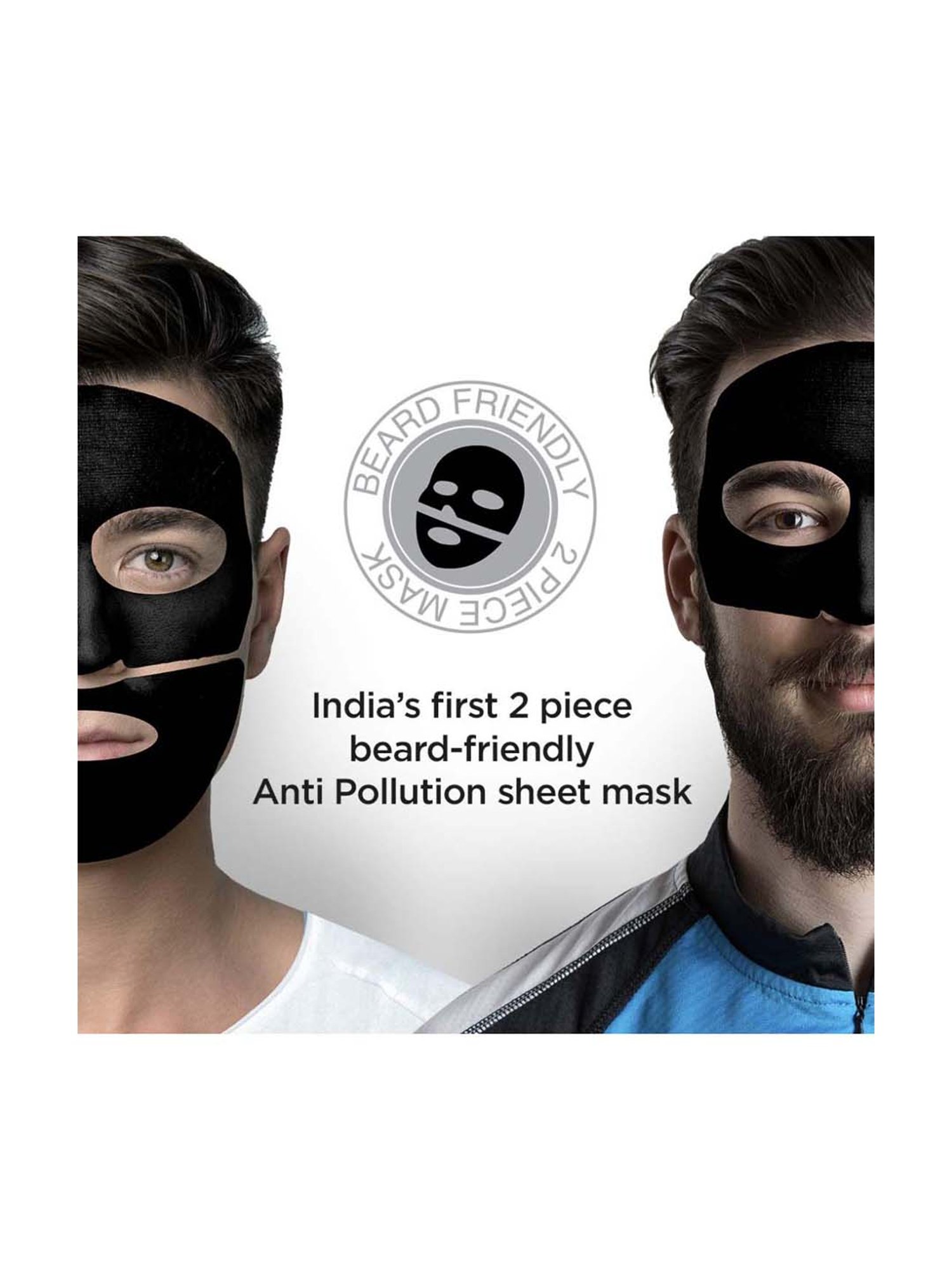 The Man Company Charcoal Face Sheet Mask (Pack of 3)