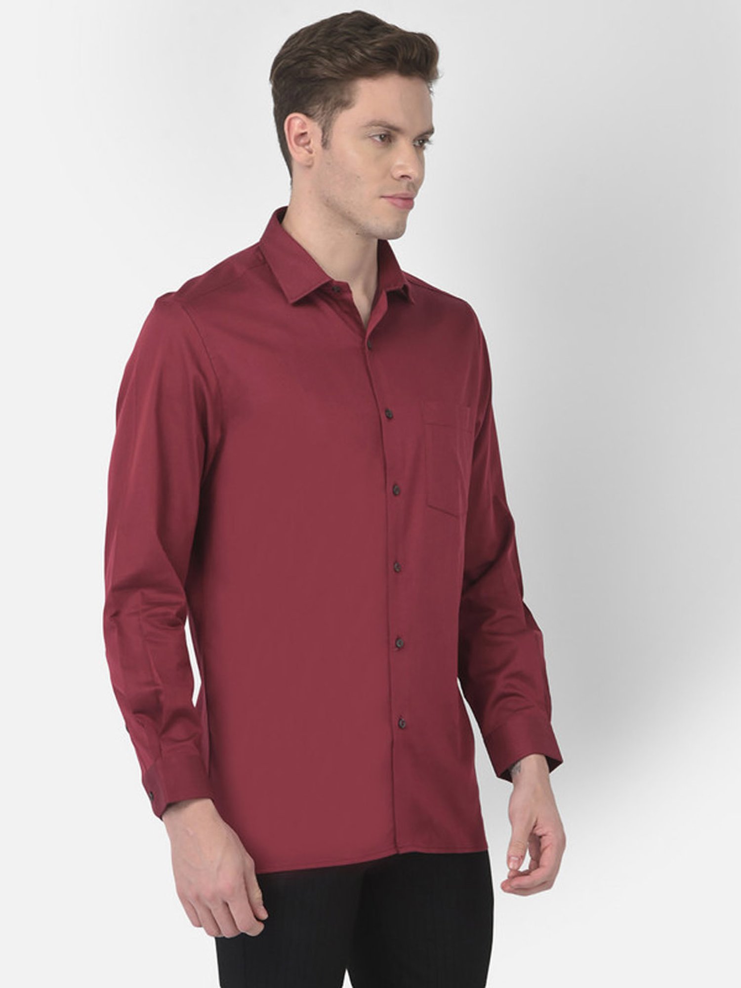 Turtle Maroon Slim Fit Shirt