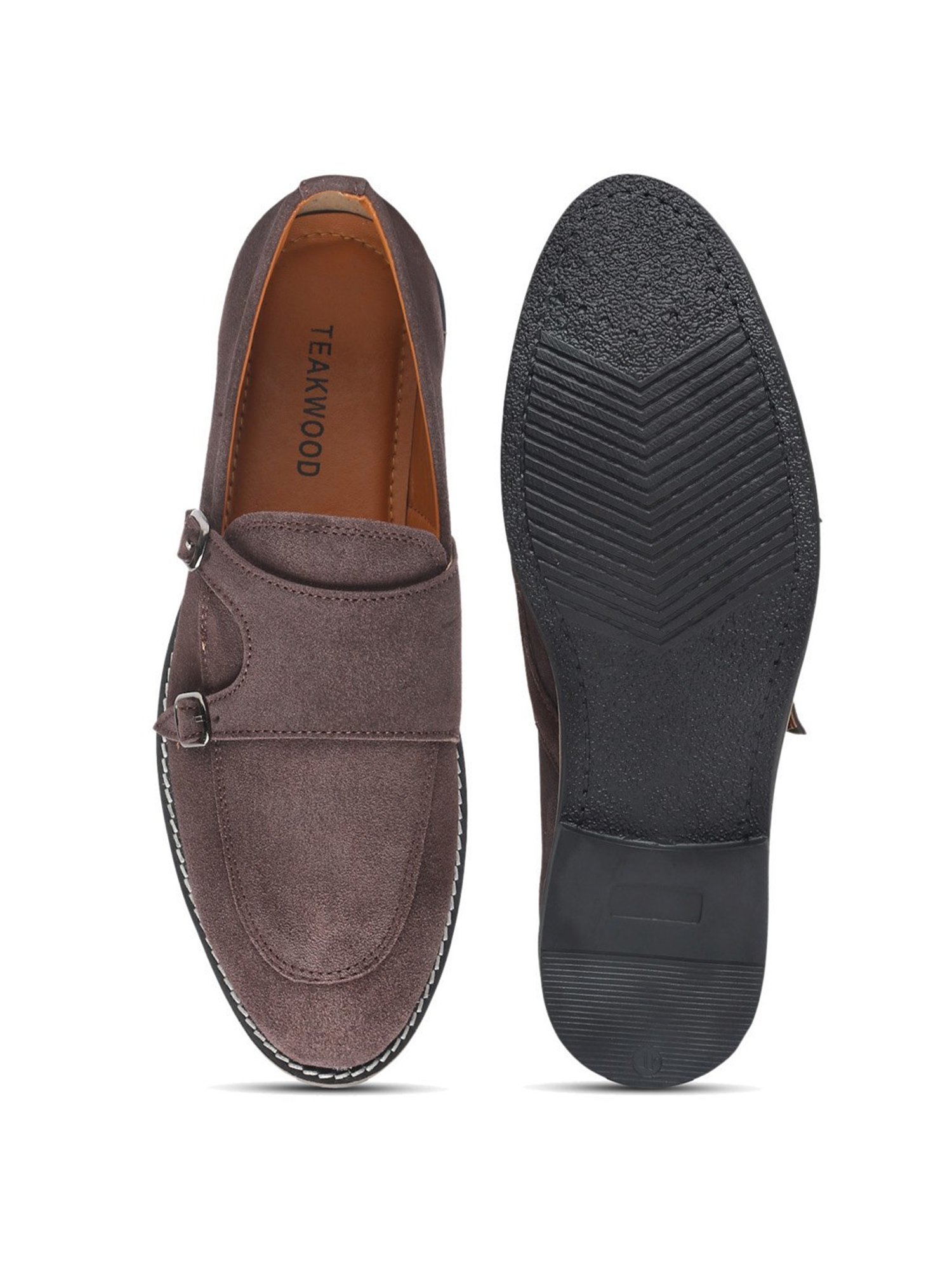 Teakwood Leathers Men's Brown Monk Shoes
