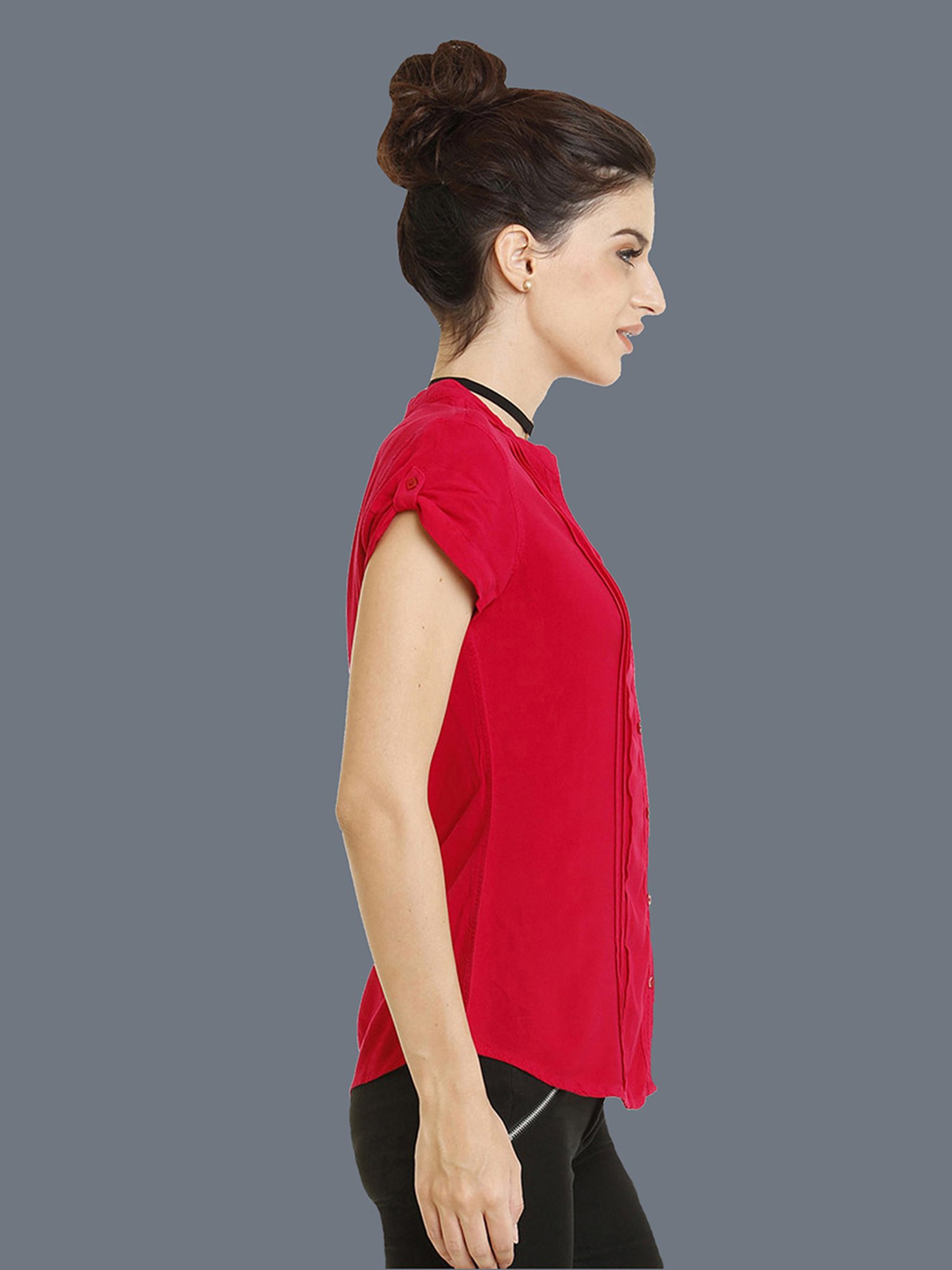 Identiti Red Regular Fit Shirt