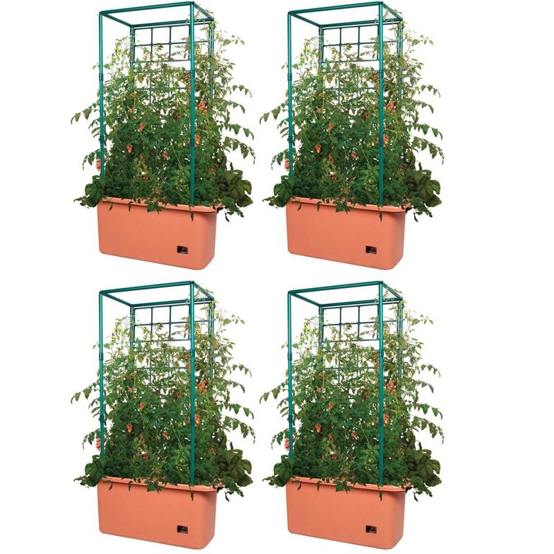 Hydrofarm GCTR 10 Gal Tomato Trellis Self Watering Garden Grow System (4 Pack)