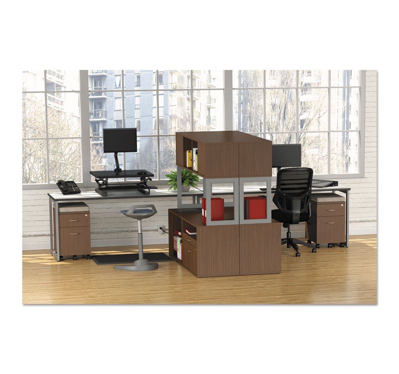 Alera Open Office Series Low File Cabinet Credenza, 29 1/2x19 1/8x22 7/8,Walnut LS583020WA