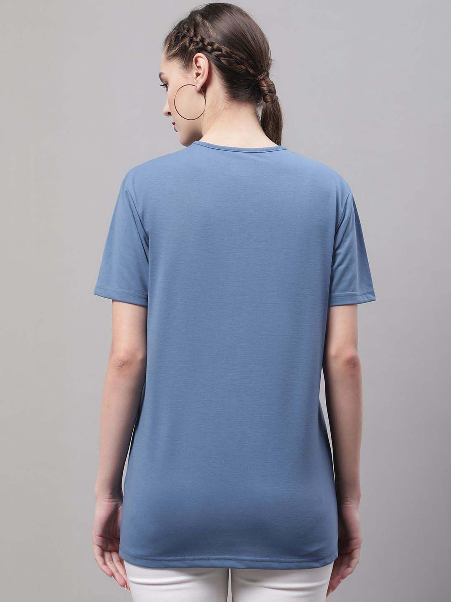 Vimal Jonney Blue & Grey Cotton Printed Sports T-Shirt - Pack Of 3