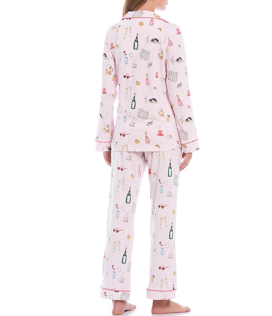 Bedhead Pajamas #double;Let's Do Brunch#double; Printed Knit Coordinating Pajama Set
