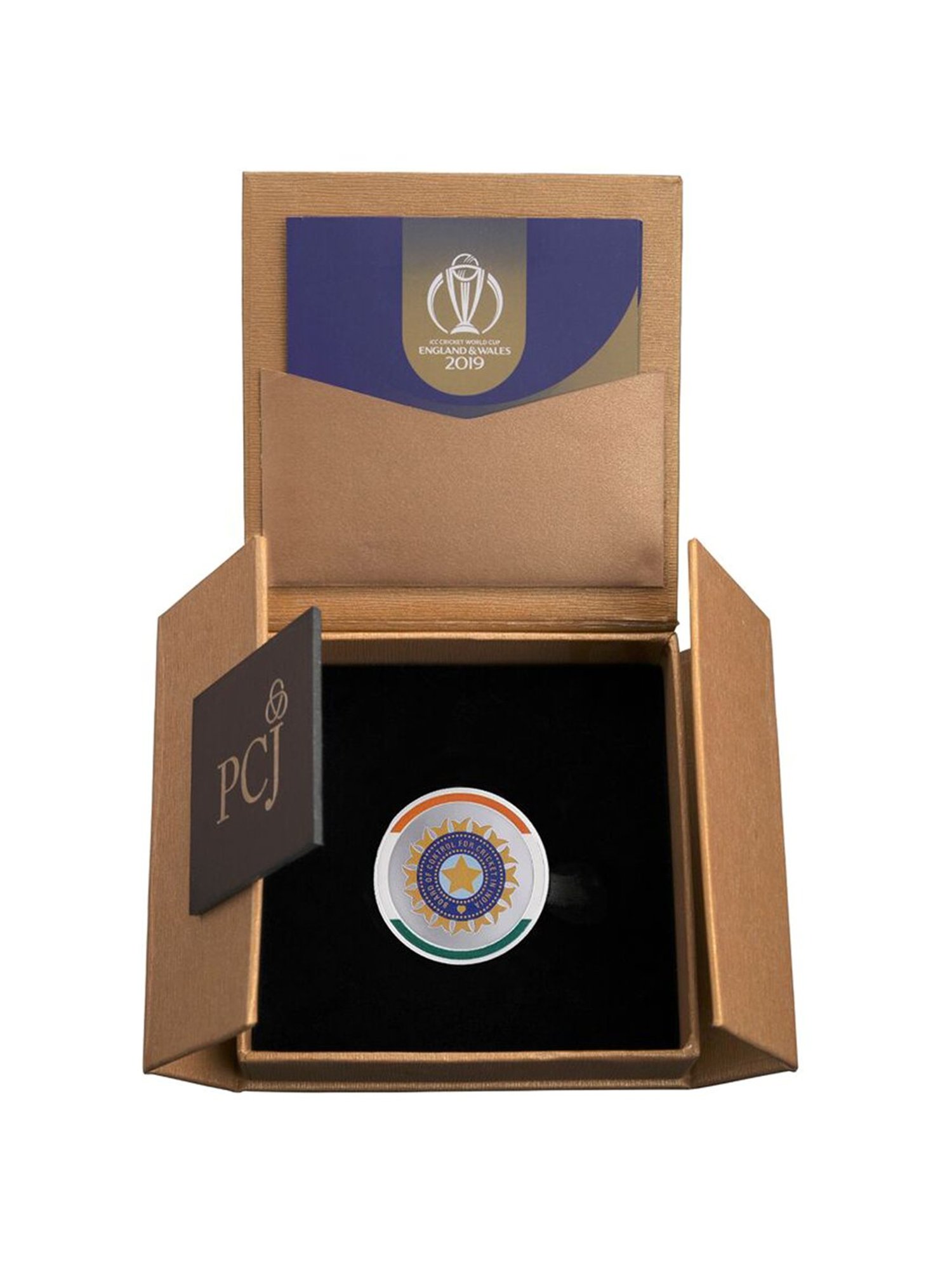 PC Jeweller 24k (999.9) 15.5gm ICC Official World Cup 2019 Team Blue Silver Coin Medal