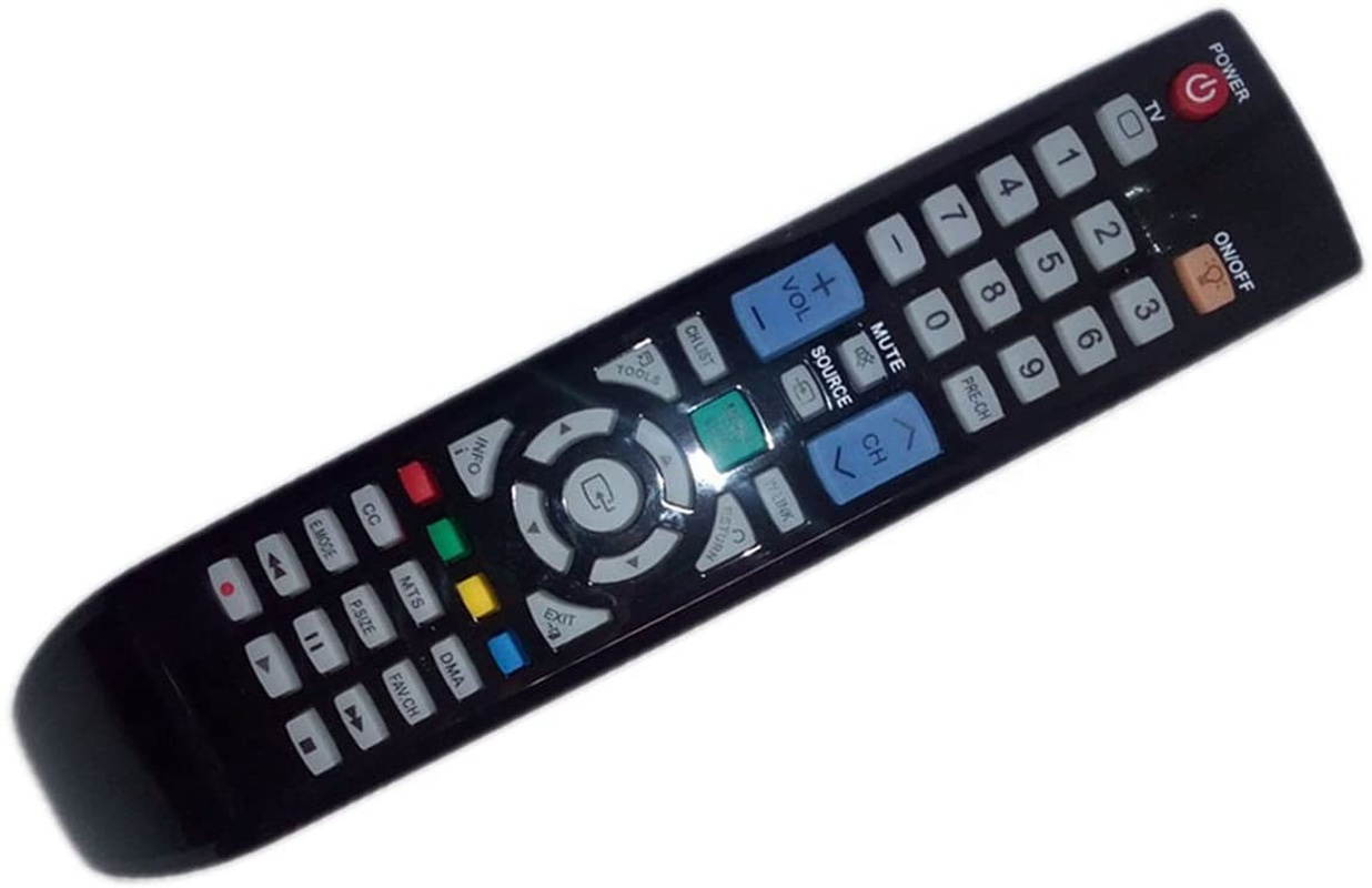 Replaced Remote Control Compatible for Samsung PL50A650T1FXZX LN52A750R1FXZA UN32B6000 LN46B610A5FUZA LN32A550P3FXRL LN46B640 TV