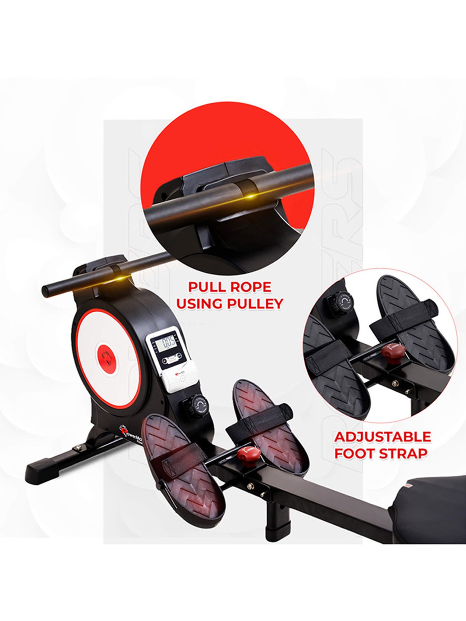 PowerMax Fitness RH-150 Rowing Machine (Black)