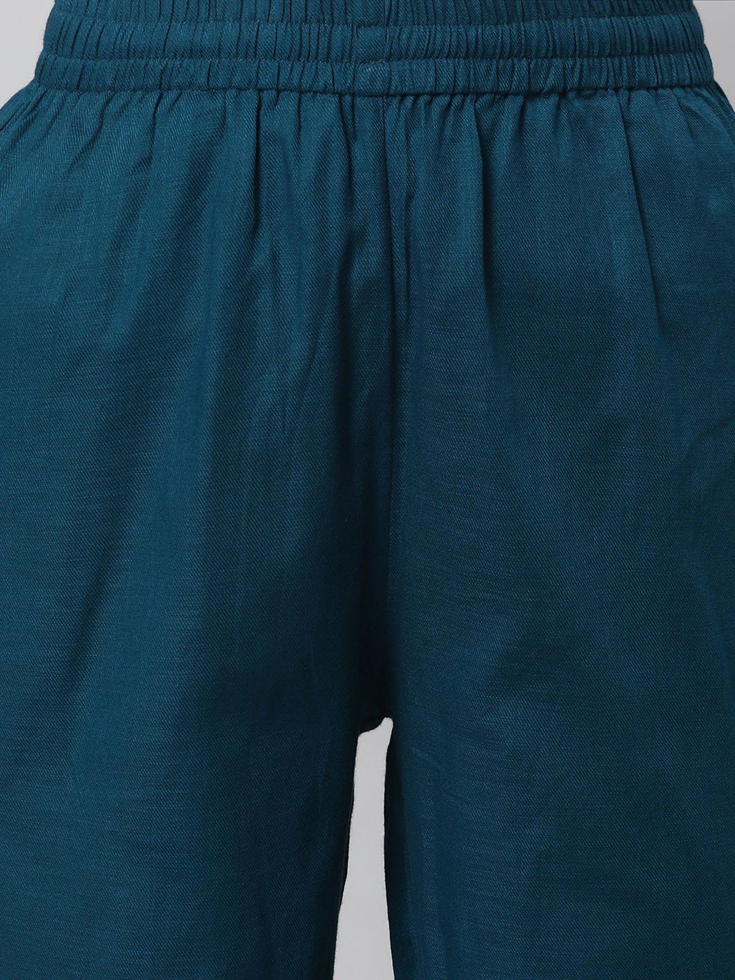Kami Kubi Teal Linen Pants
