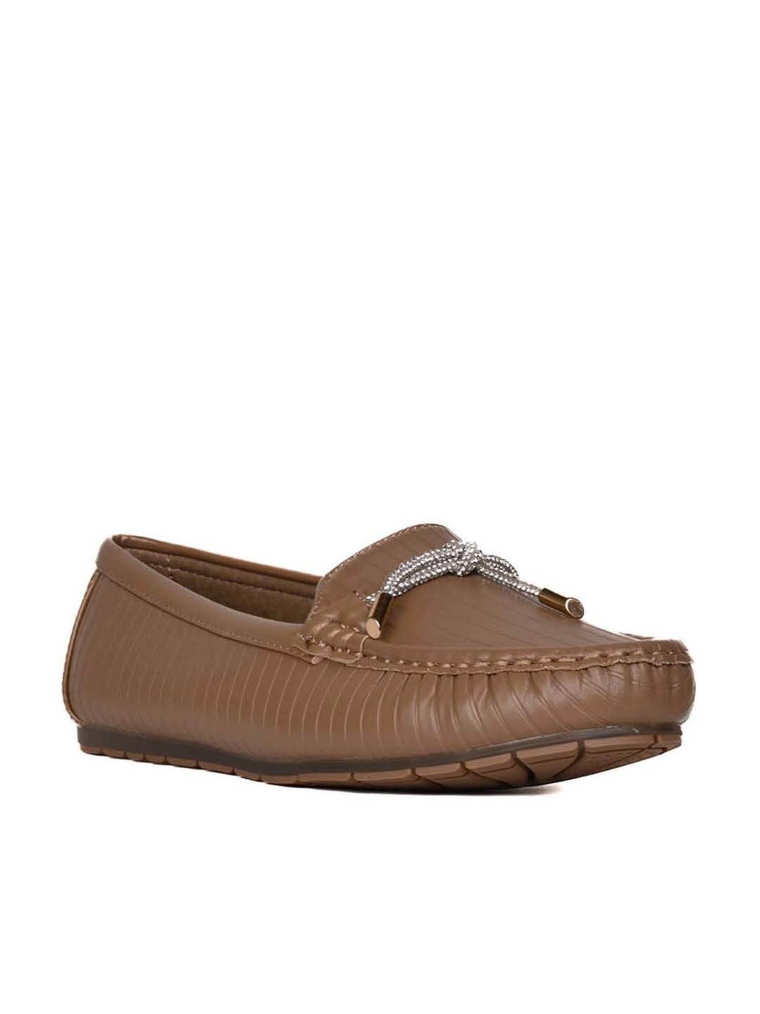 Jove Women's Khaki Casual Moccasins