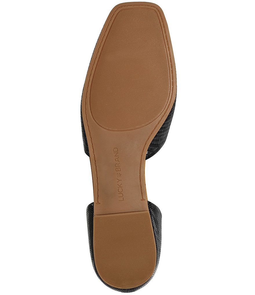Lucky Brand Drowe Lizard Print Leather Flats