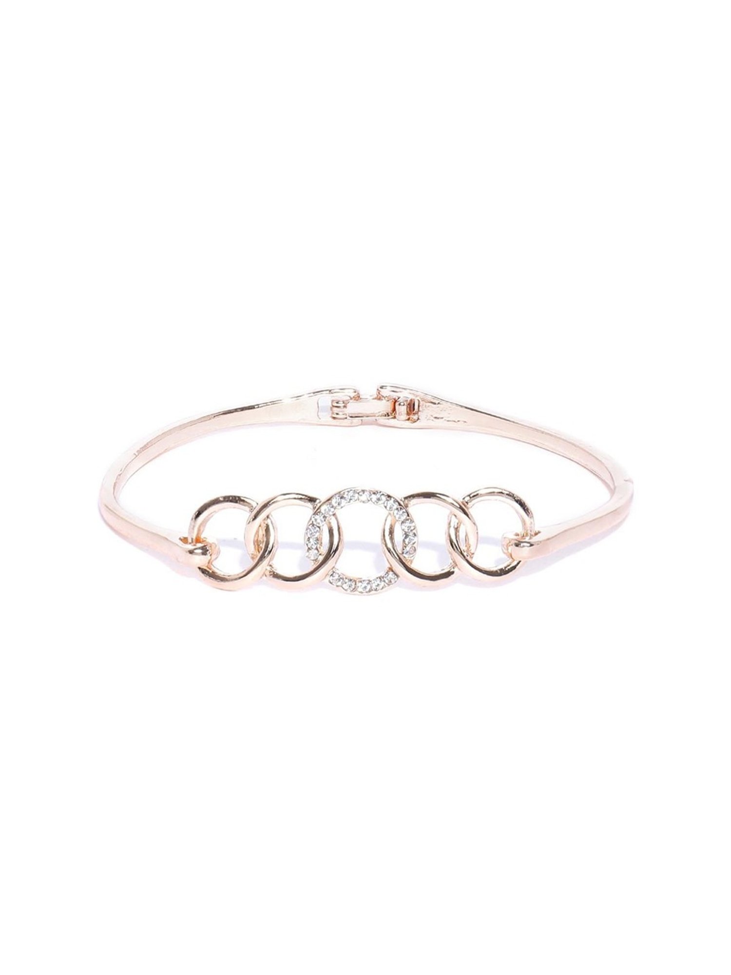 YouBella Rose Gold-Plated Stone Studded Style Classic Bracelet