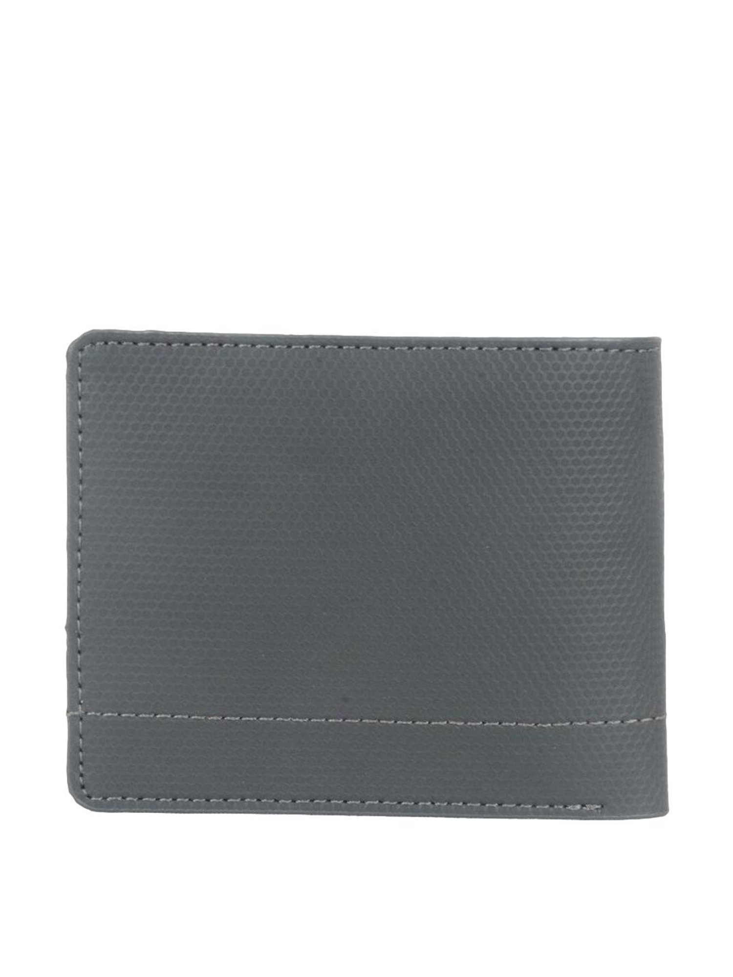 Baggit Jack Arabia Grey PU Textured Bi-Fold Wallet