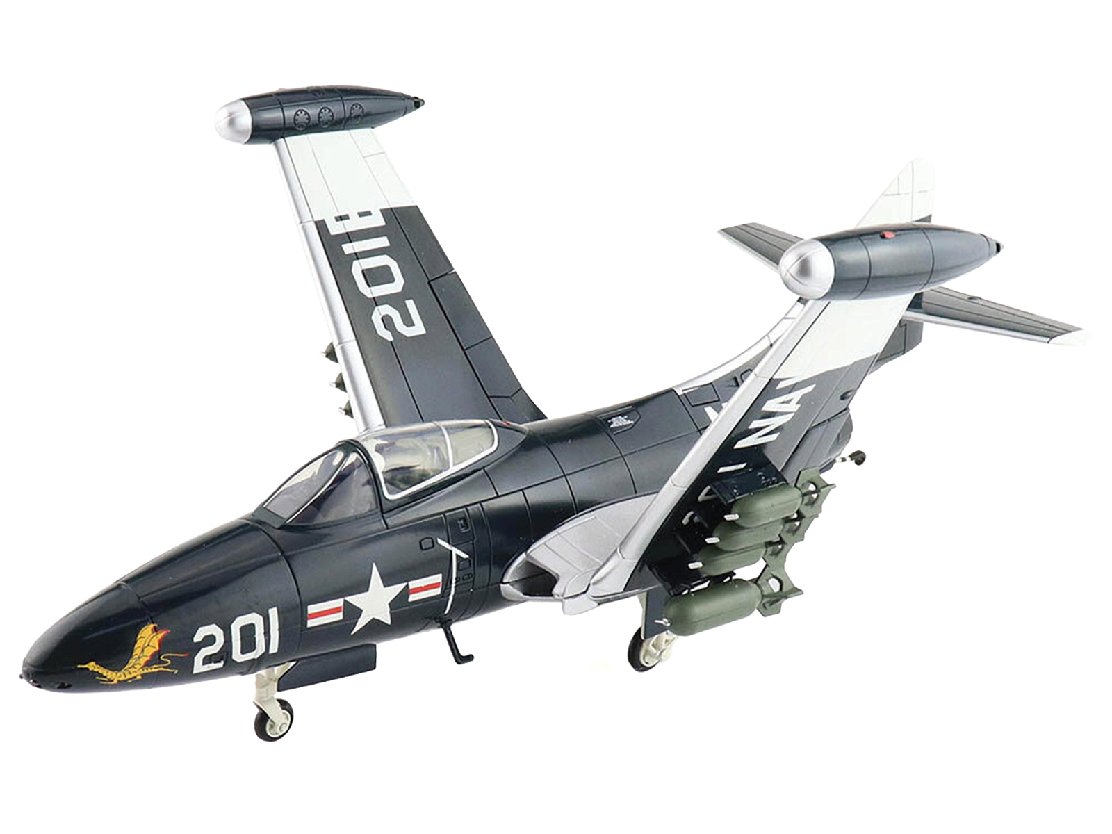 Grumman F-14B Tomcat Fighter Aircraft "VF-103 Jolly Rogers USS George Washington" (2000) United States Navy "Air Power Series" 1/72 Diecast Model by Hobby Master