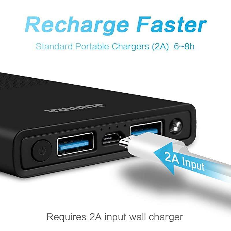 Portable Charger Power Bank, Battery Pack Cell Phone Charger 2 USB Compatible with iPhone 11/ Xs/XR/X/8/7 iPad