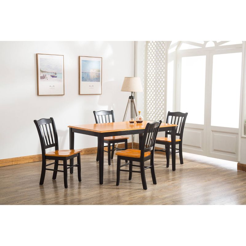 5pc Shaker Dining Set Wood/Black/Oak - Boraam Industries