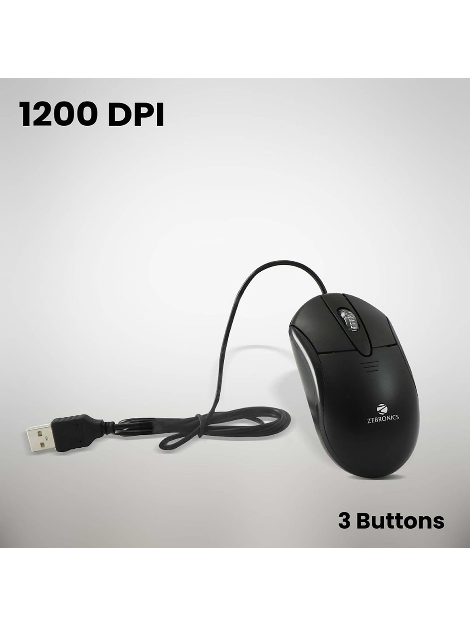 Zebronics Zeb-Judwaa 555 Wired Keyboard & Mouse Combo (Black)