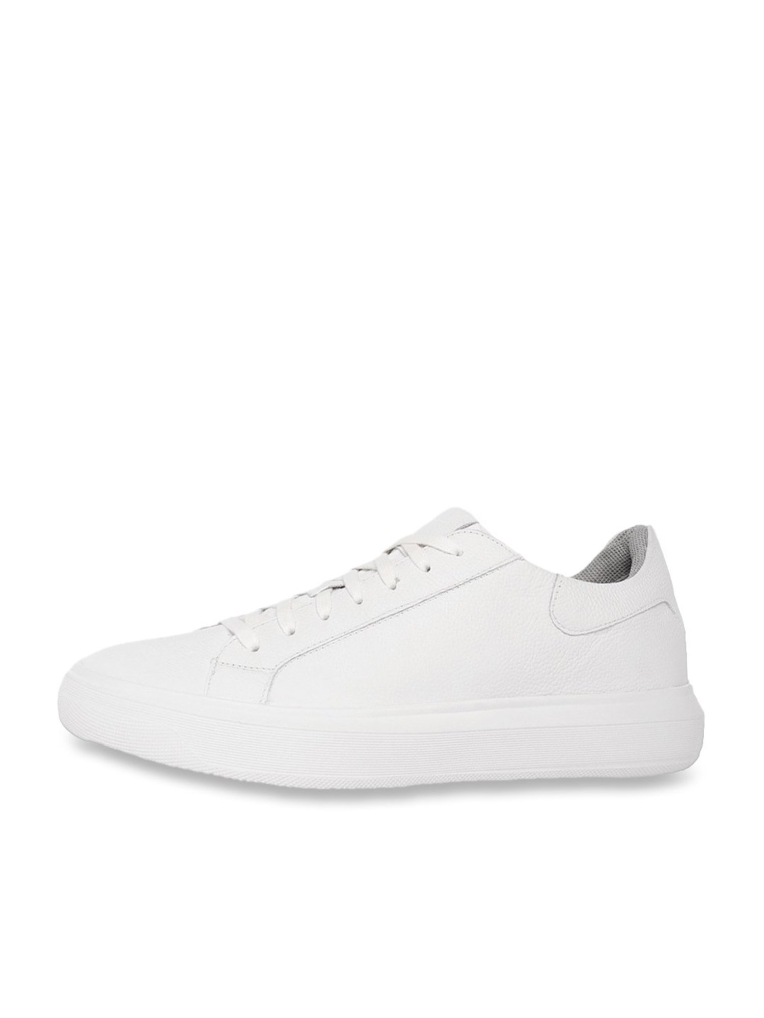 Geox Men's U Deiven White Leather Casual Sneakers