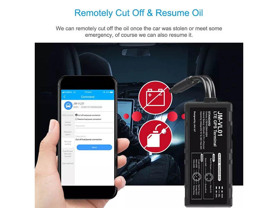 JIMIIoT New VL01LA 4G GPS Tracker With WiFi Real-time Tracking Remote Monitoring Via APP PC Multiple Alerts Car Tracker For Vehicle