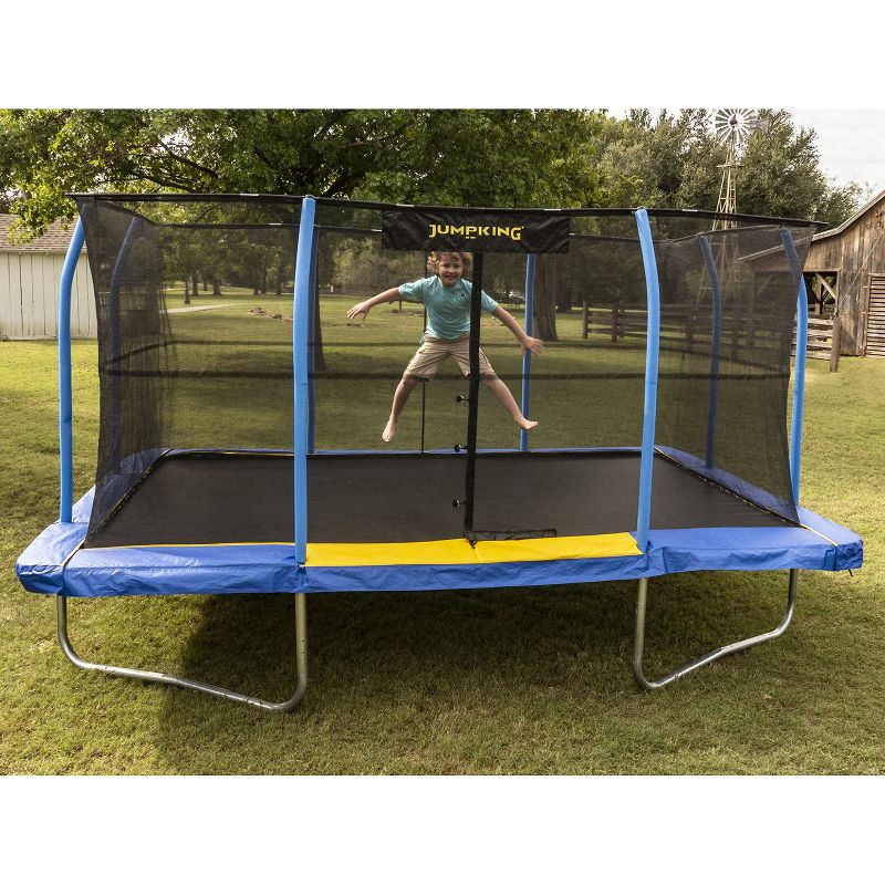 Jumpking JKRC1015BYC3 10 x 15-Foot Rectangular Trampoline and Enclosure Net Combo