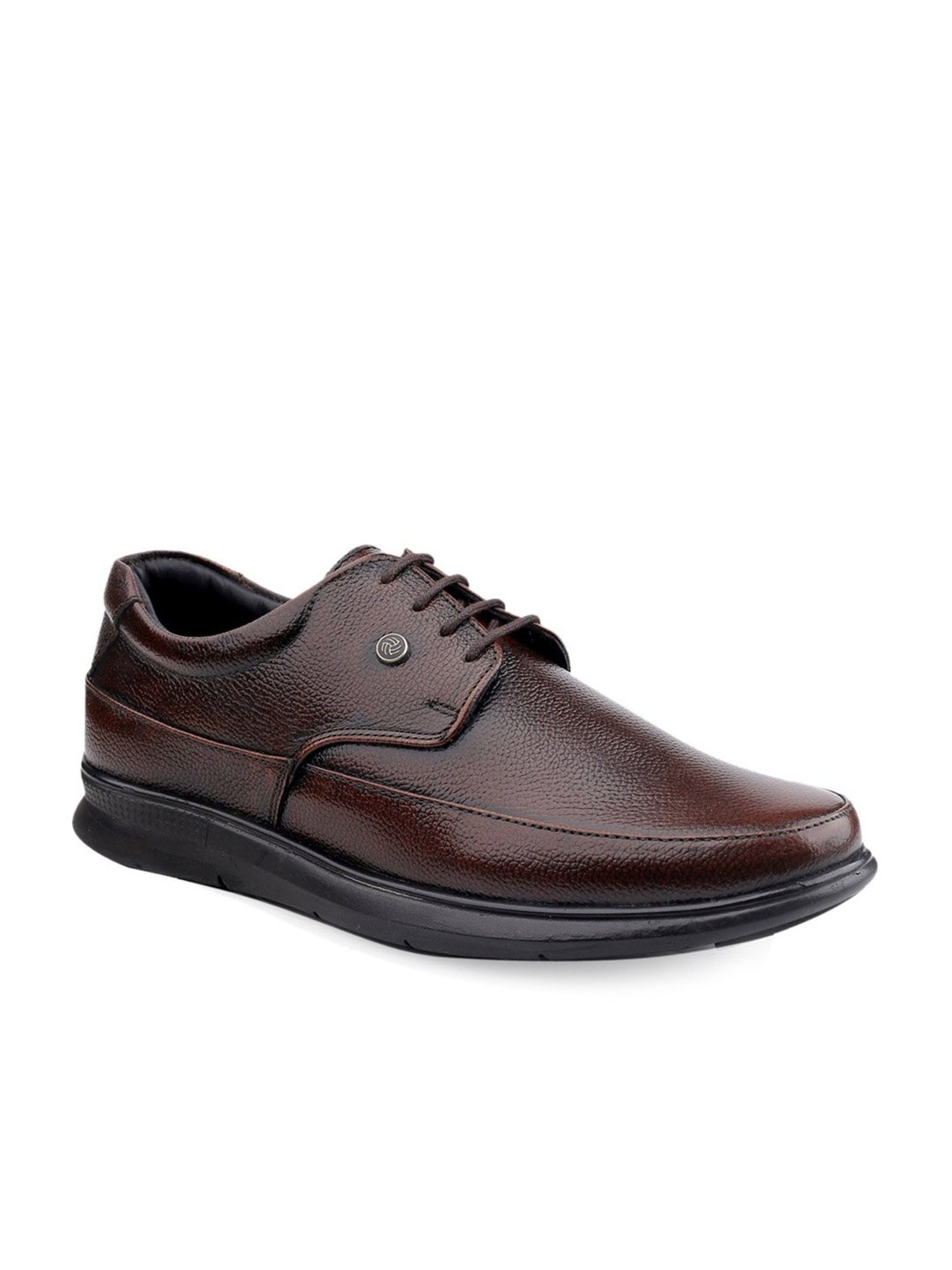 Bacca Bucci Men's Leather Office Brown Derby Shoes