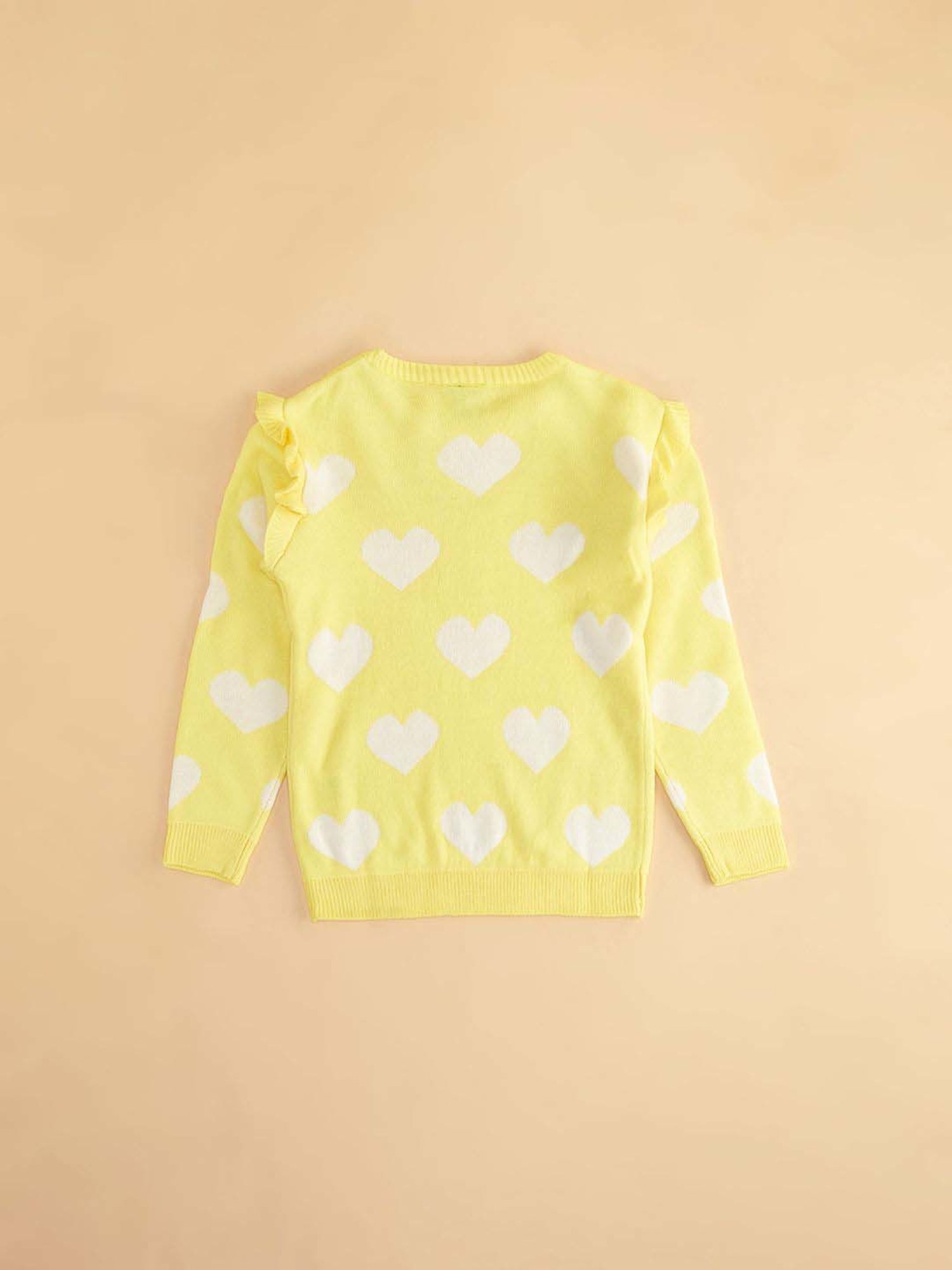 YU by Pantaloons Kids Yellow Printed Full Sleeves Sweater