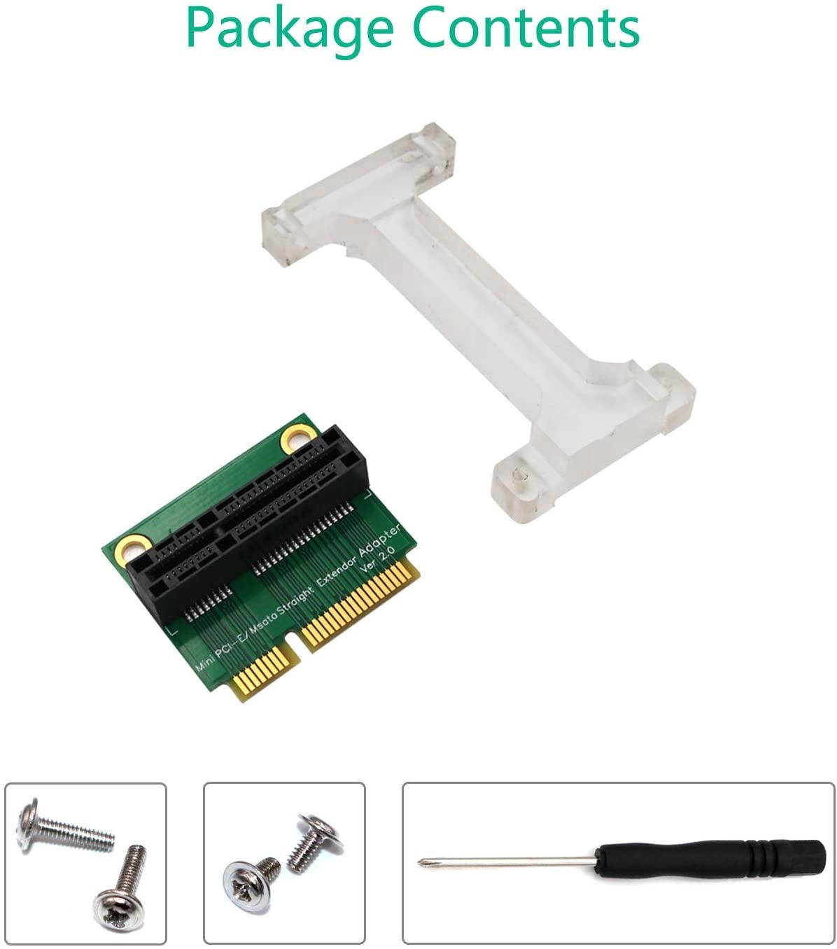 BQZYX+ Mini PCI-E/mSATA Adapter (Vertical Installation) for 3G/4G WWAN LTEGPS and MSATA Card