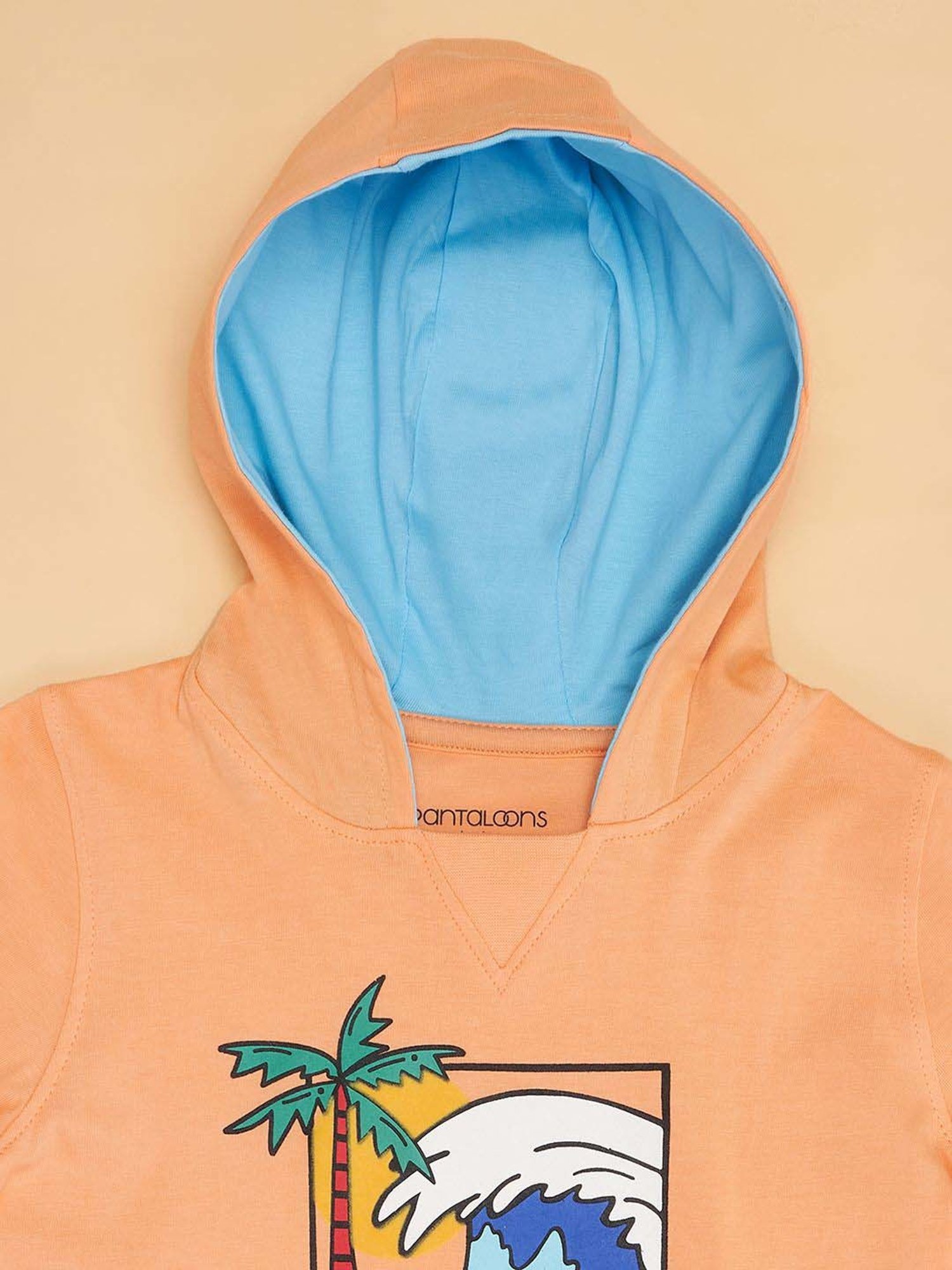 Pantaloons Junior Navy Cotton Printed T-Shirt