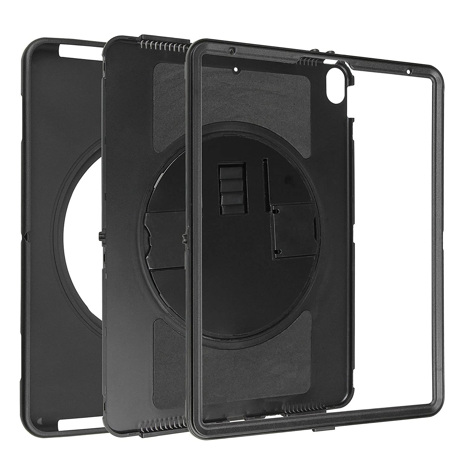 Cellular360 Shockproof Case for iPad Pro 12.9 (2017 2nd Gen and 2015 1st Gen),Handy Case with a 360 Degree Rotatable Kickstand and Handle (Black)