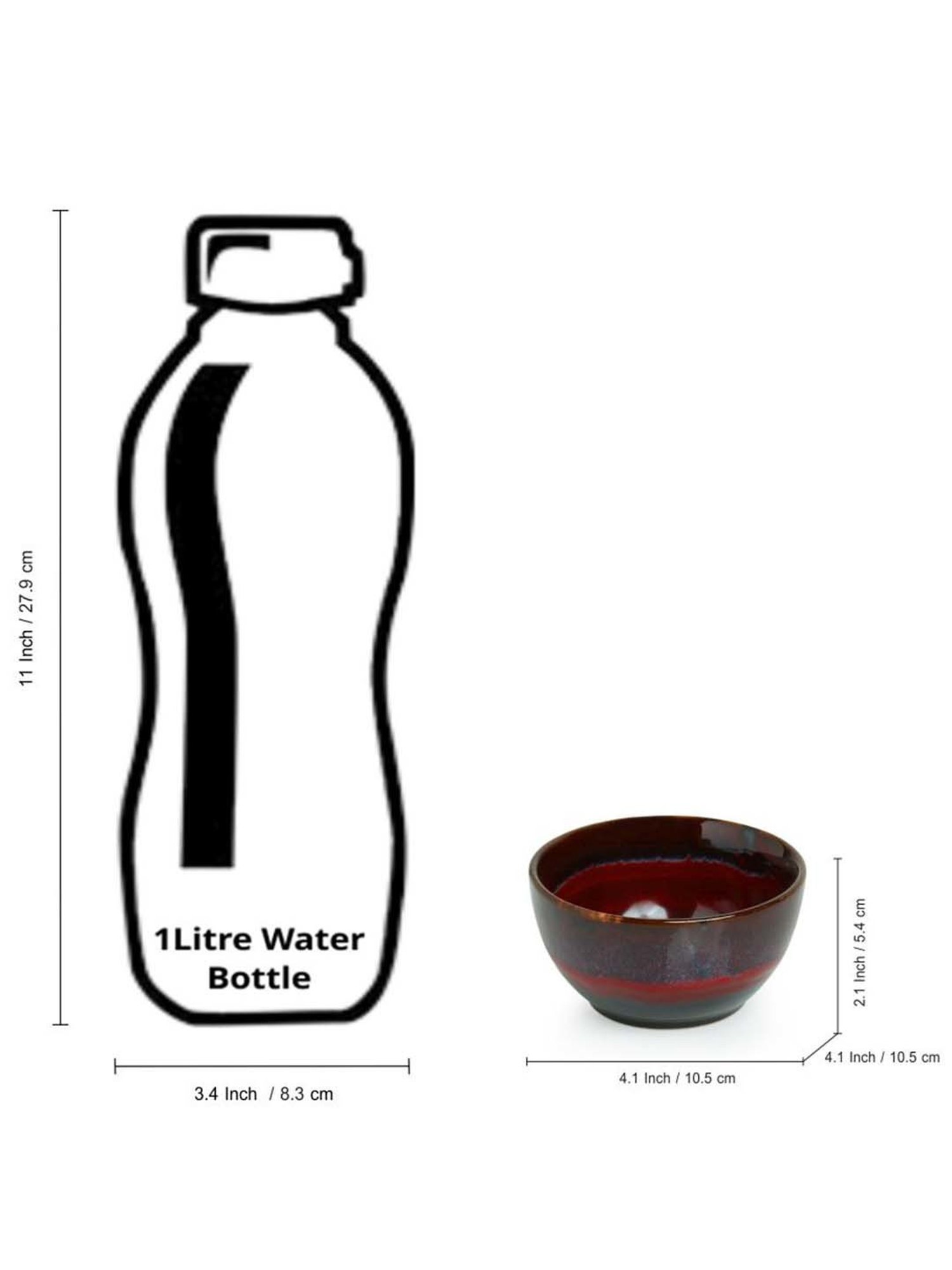 ExclusiveLane 'Crimson Shields' Hand Glazed Studio Pottery Ceramic Dining Bowls Set (4" , Set Of 6)