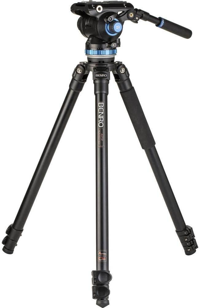 Benro A373F 3-Leg Section Aluminum Video Tripod w/ S8 PRO Head, Payload 17.6 lb