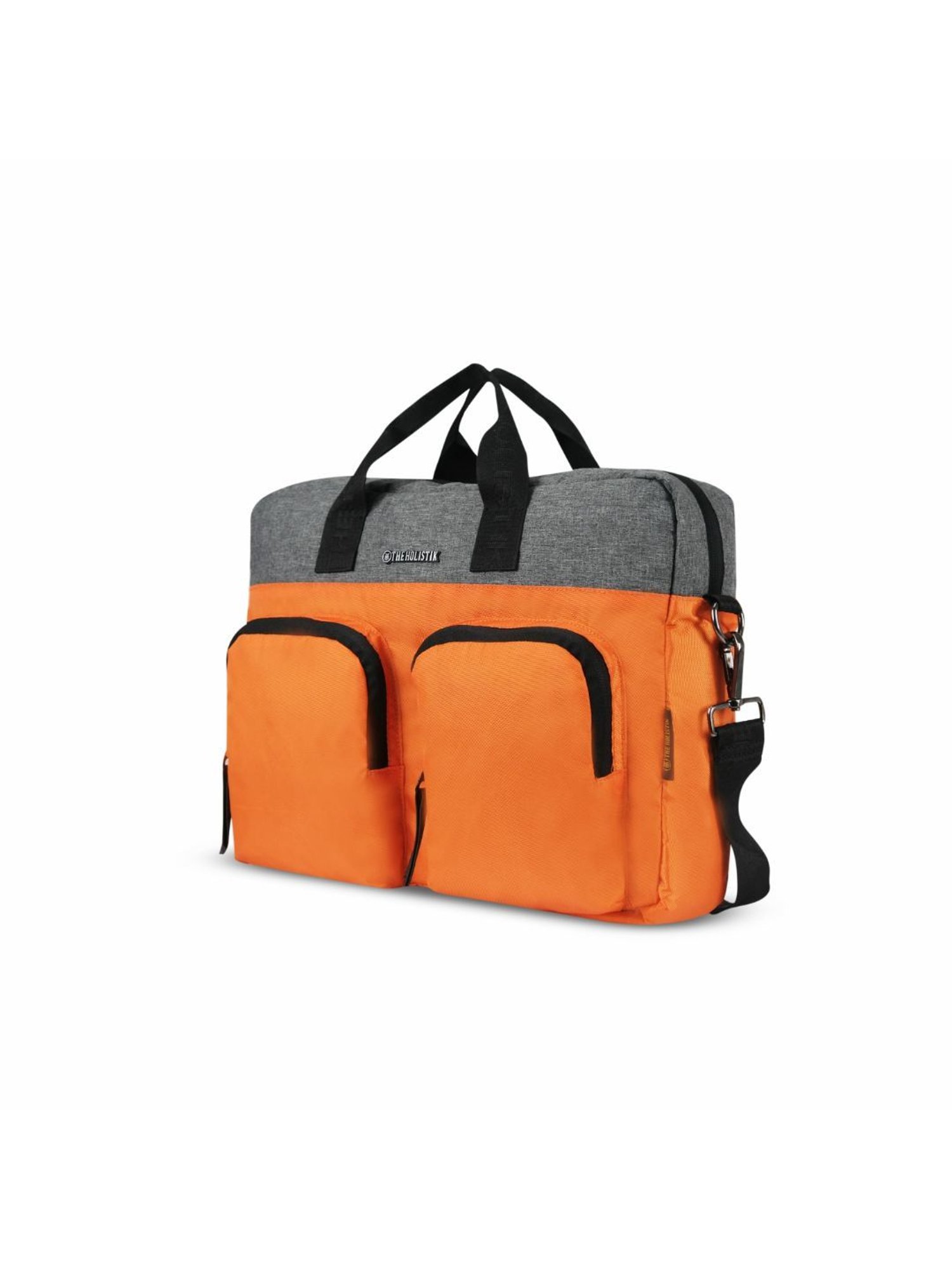 THE HOLISTIK Rovio Orange & Grey Medium Laptop Messenger Bag - 11.07 inches