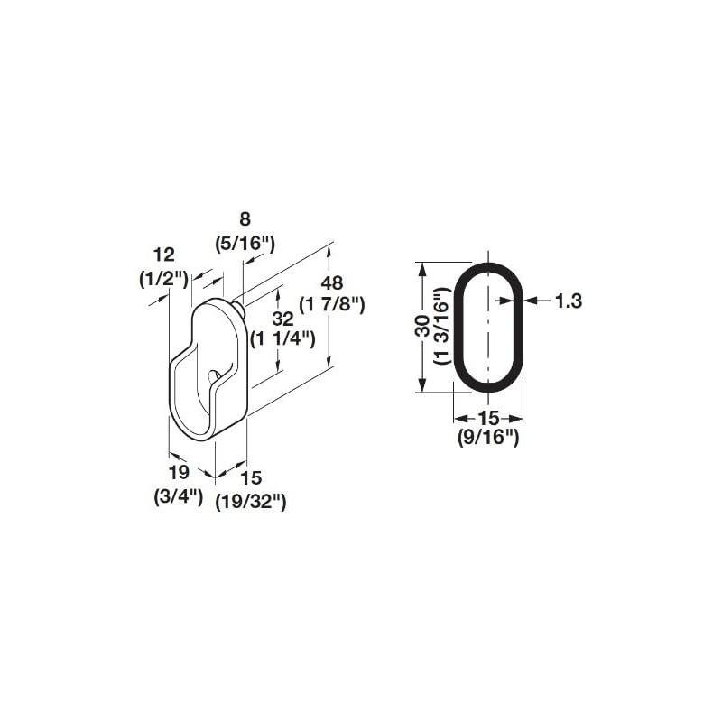 Polished Chrome Closet Rod With 2 End Supports