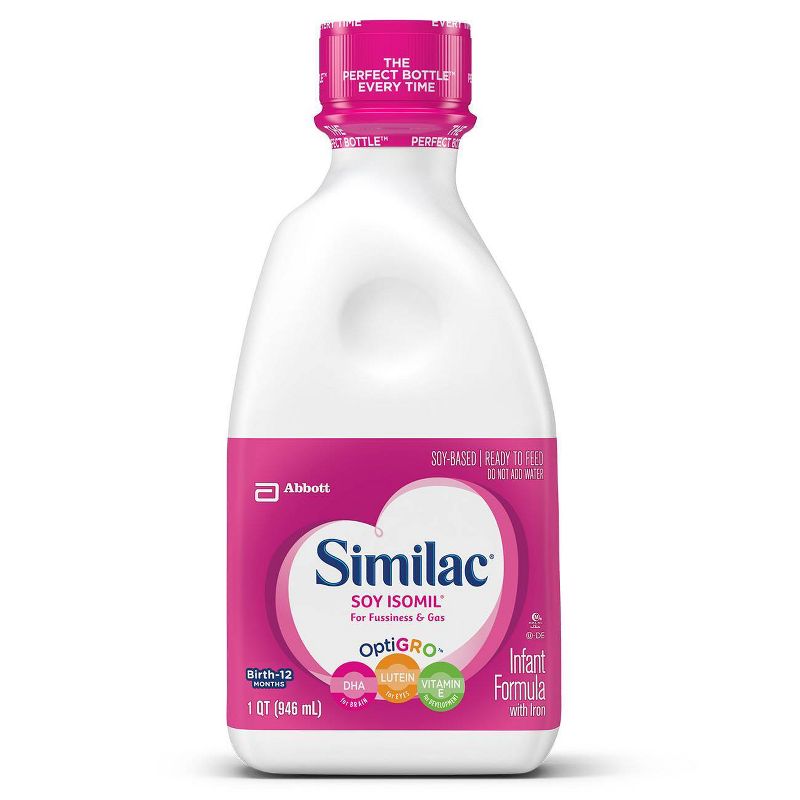 Similac Soy Isomil For Fussiness and Gas Infant Formula with Iron Ready-to-Feed - 32 fl oz