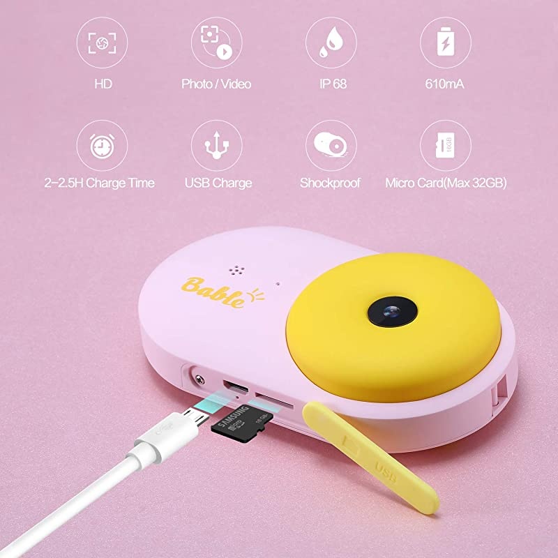 Gift Camera for Kids, 1080P Waterproof Camera for Kids, 8MP/16MP Kids Digital Camera with 2.4'' Screen, Underwater Video Camera Camcorder Best Present for Boys Girls Included 16GB Micro SD Card