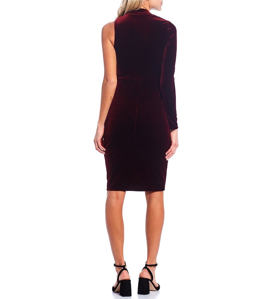 Eva Varro Floral Placement Print Knit Jersey Reversible to Solid Black Sheath Dress