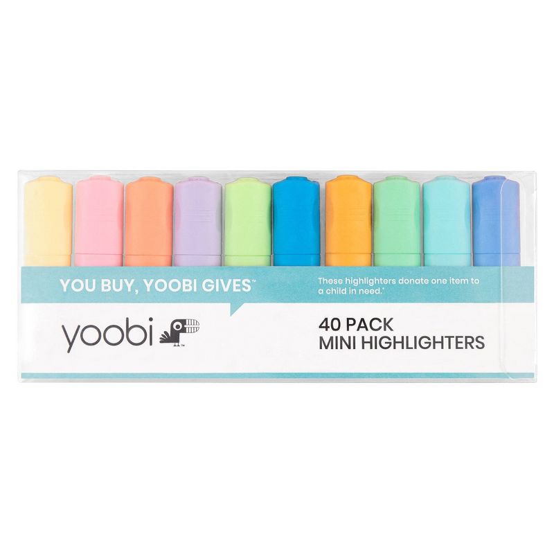 40ct Highlighter Set Fine Point Assorted Colors - Yoobi™
