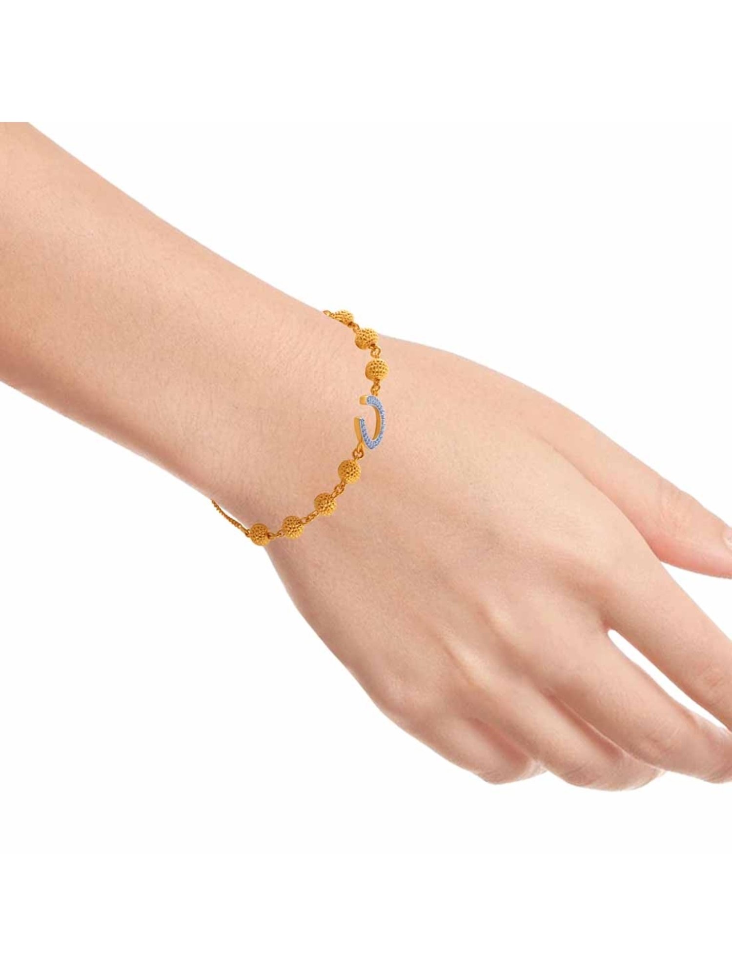 P.C. Chandra Jewellers 14k Yellow Gold American Diamond Bracelet