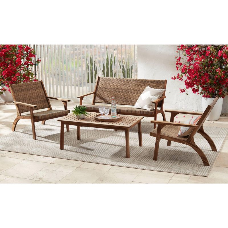 Sunnydaze Outdoor Meranti Wood with Teak Oil Finish Wooden Garden Planter Box Bench Seat - 68" - Brown