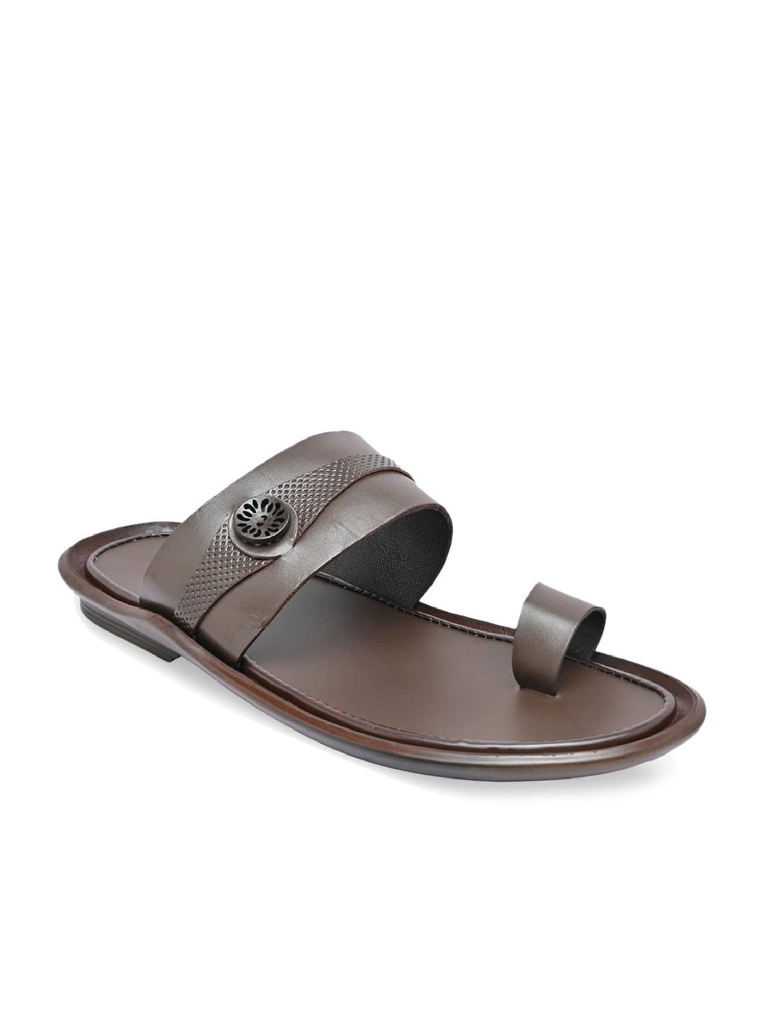 Regal Men's Brown Toe Ring Sandals
