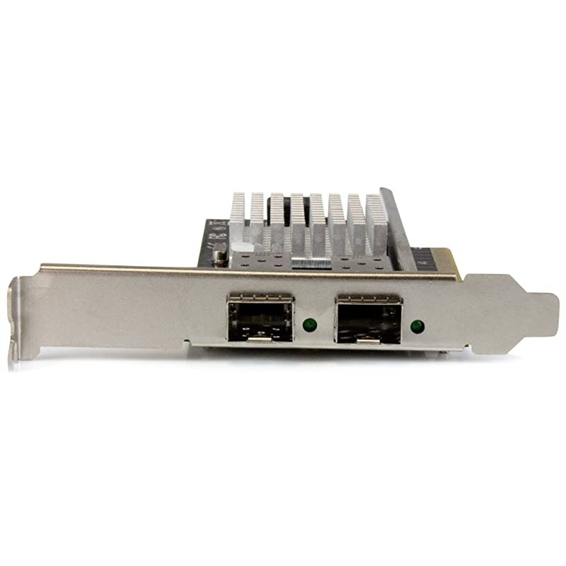 com 10G Network Card - 2X 10G Open SFP+ Multimode LC Fiber Connector - Intel 82599 Chip - Gigabit Ethernet Card (PEX20000SFPI), Black