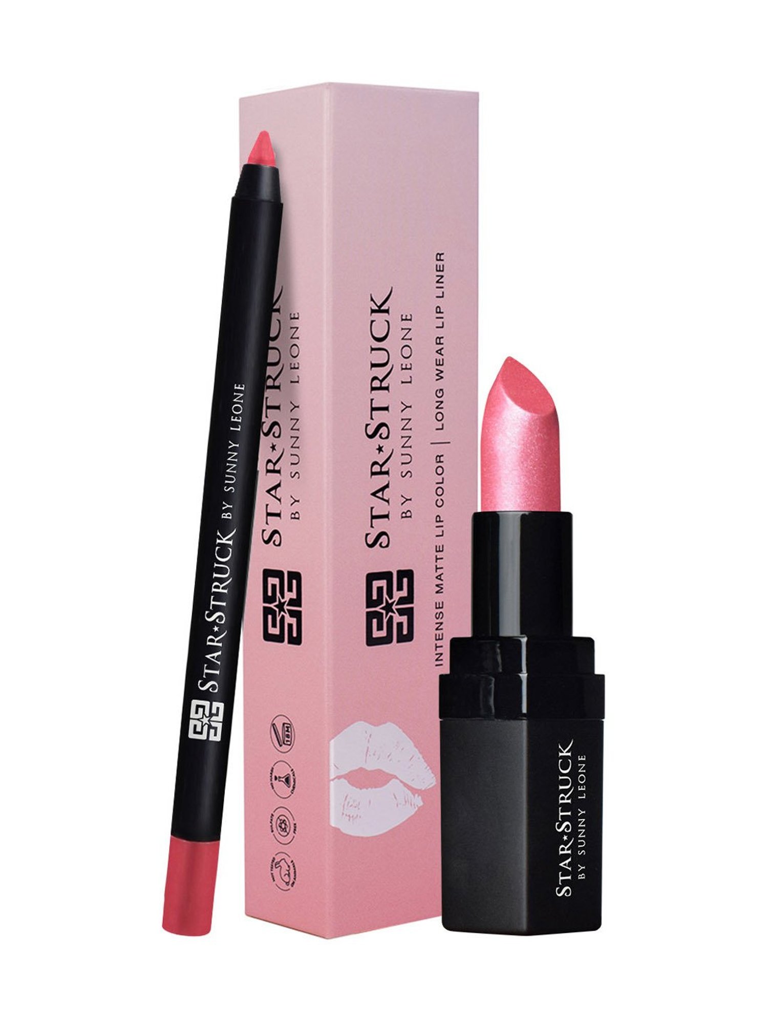 StarStruck By Sunny Leone Intense Matte Lip Color & Lip Liner Berry Glimmer