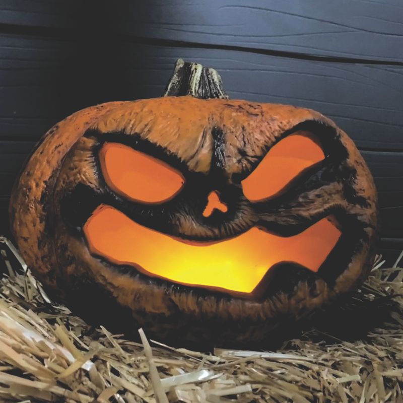 Tekky LED Flickering Flame Rotted PumpkinTM, Orange