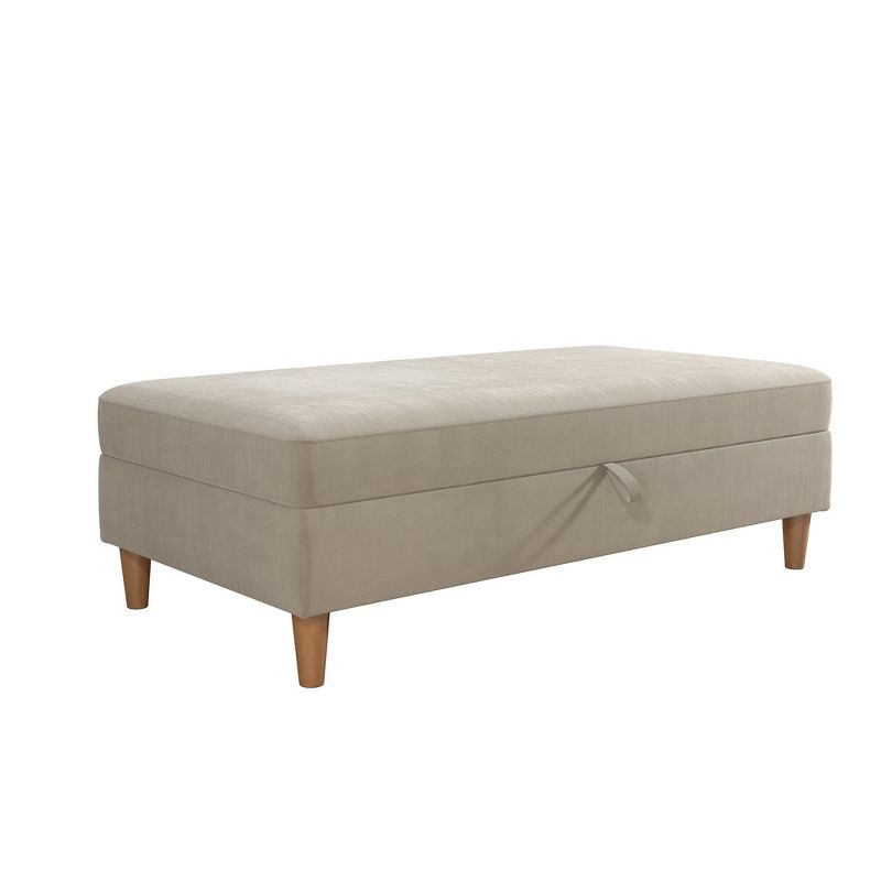 3pc Hartford Storage Sectional Futon and Hartford Storage Ottoman Tan - Dorel Home Products