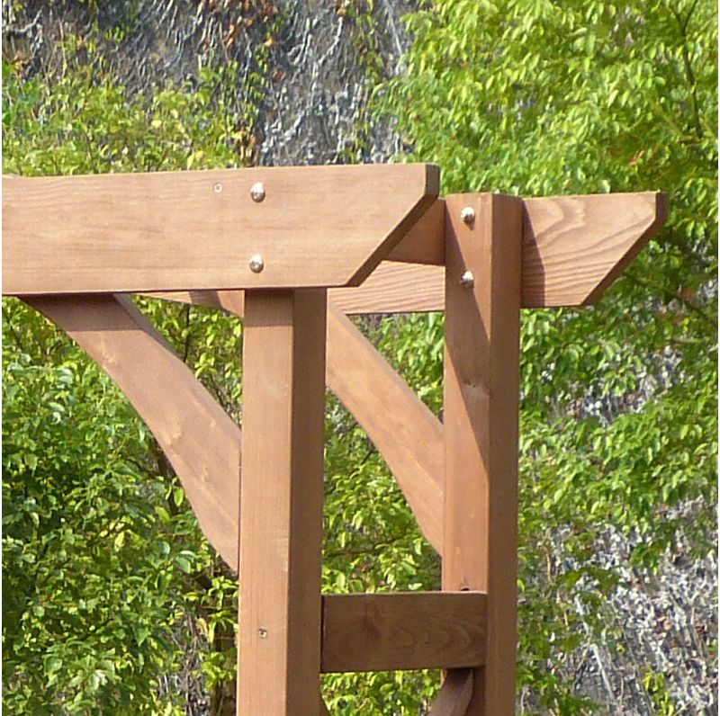 7' Venice Cedar Wood Weatherproof Arbor - Natural Wood - Merry Products