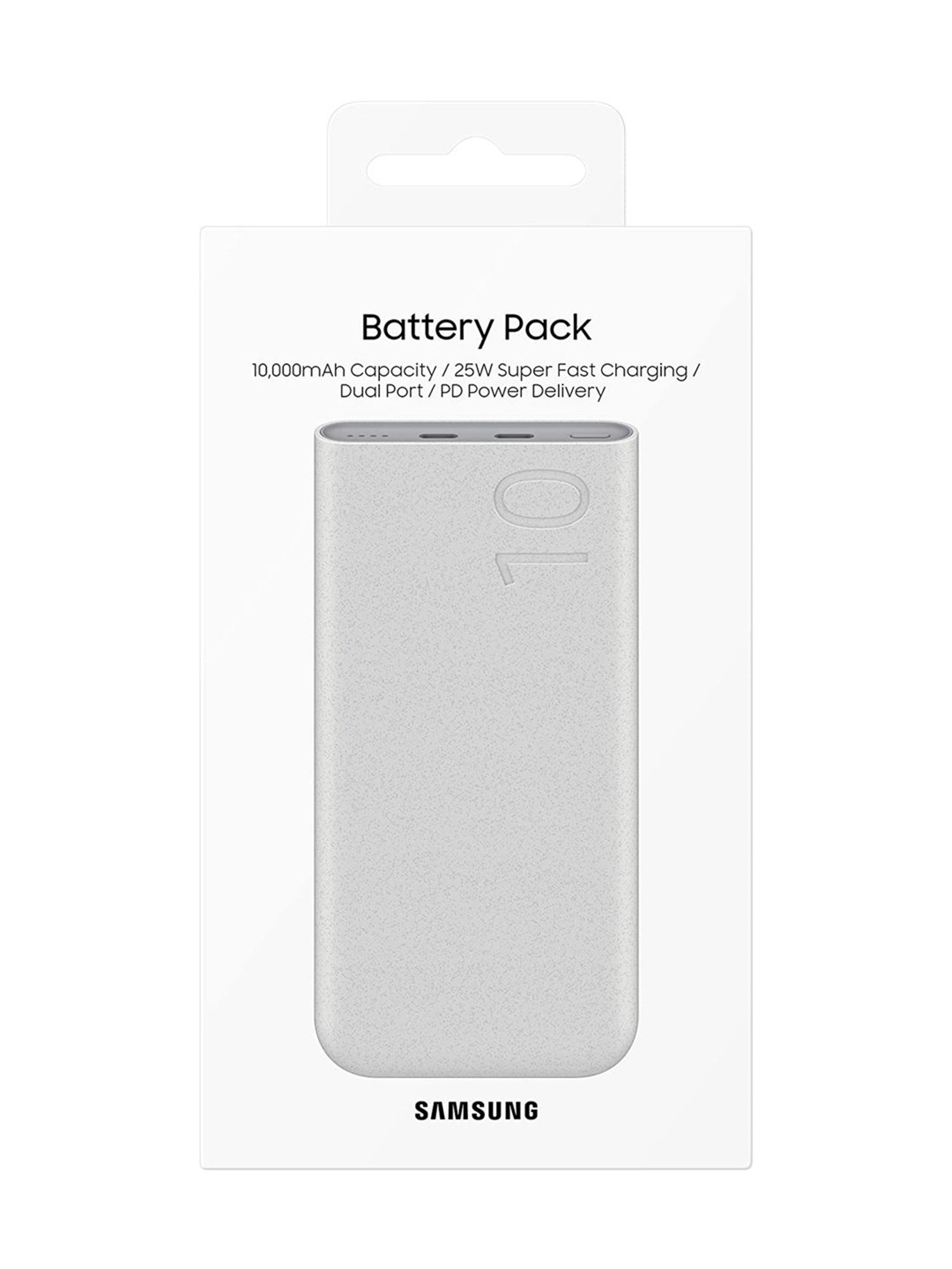 Samsung Galaxy 10000mAh Power Bank, 25W Fast Charging, Dual Output, Quick Charge (Beige)