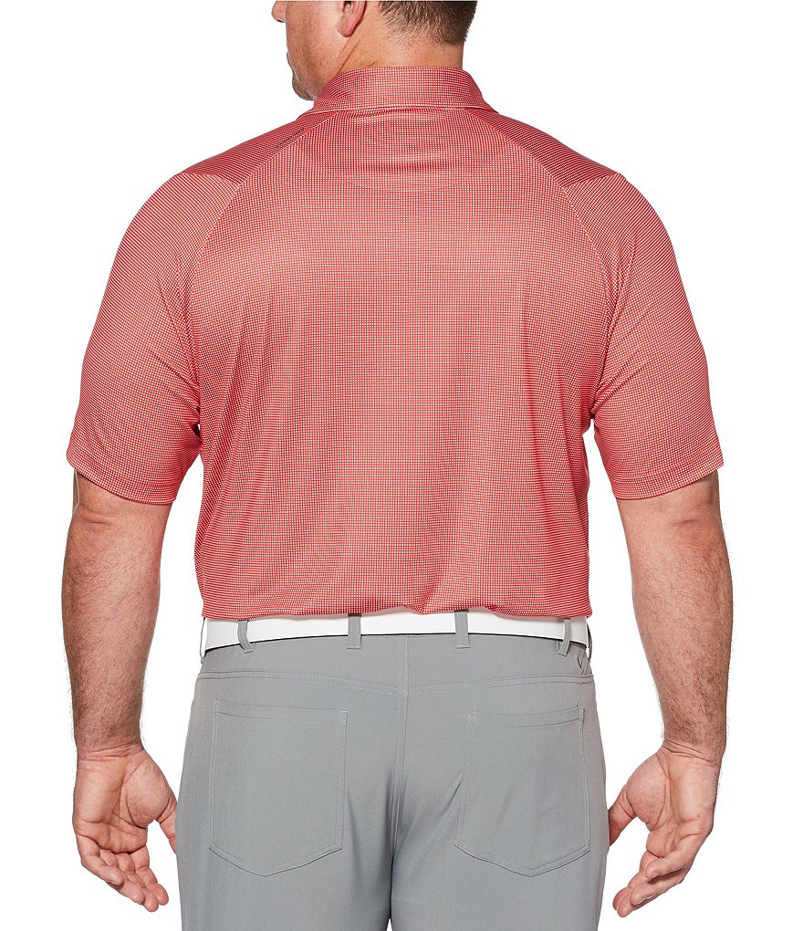 Callaway Golf Big & Tall Gingham Short-Sleeve Polo Shirt