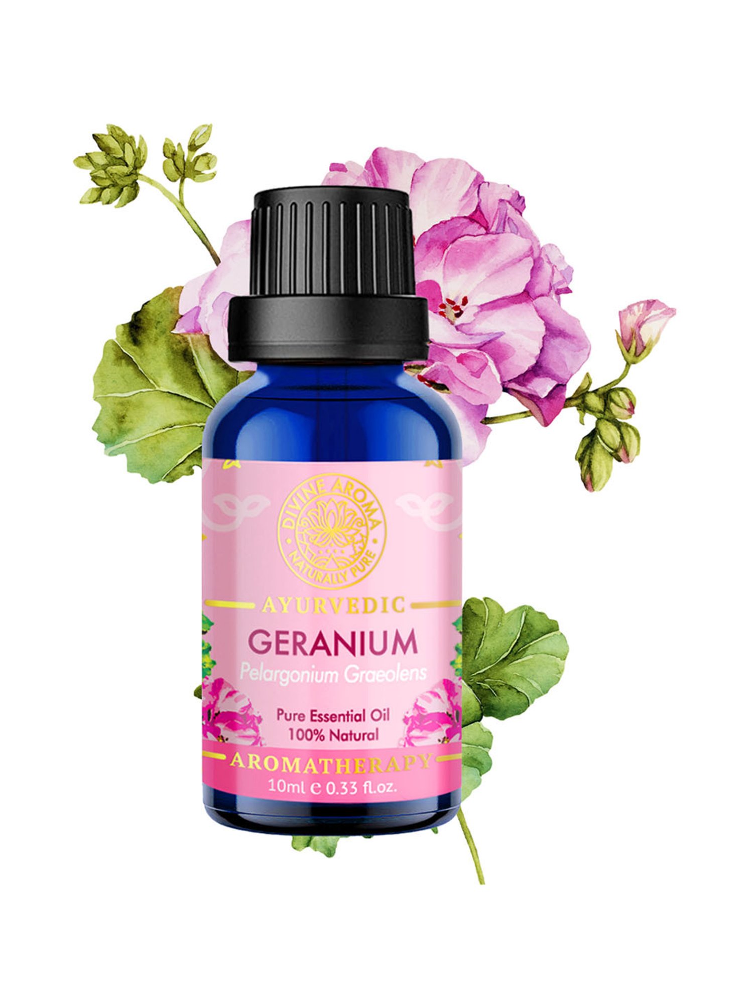 Divine Aroma Geranium Essential Oil - 10 ml