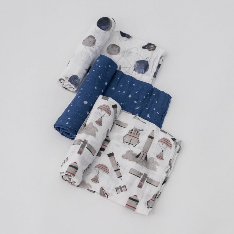 Little Unicorn Cotton Muslin Swaddle Blankets - Ground Control